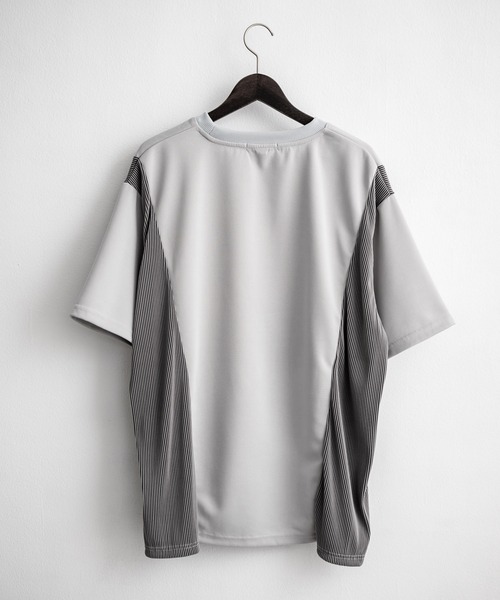 Rocky Monroe（ロッキーモンロー）の「オーバーサイズ異素材切り替え半袖Tシャツ（Tシャツ/カットソー・メンズ・オフホワイト/グレー/ブラック・L/M）」の17枚目の写真