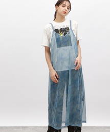 LAKOLE | カットメッシュプリントワンピース / 120973(ワンピース)