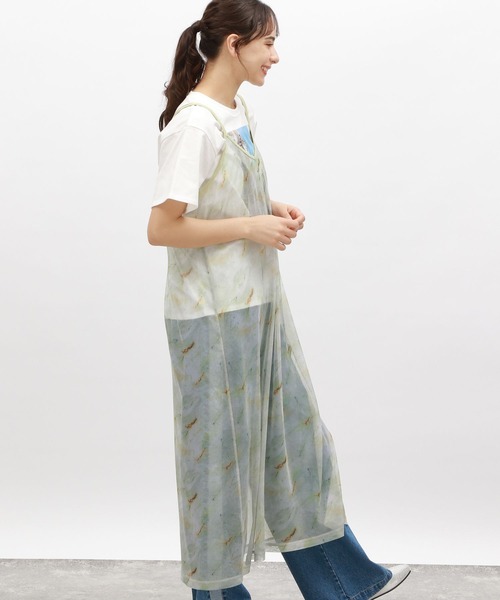 LAKOLE（ラコレ）の「カットメッシュプリントワンピース / 120973（ワンピース・レディース・ブルー/オレンジ/ベージュ系2・SMALL/MEDIUM）」の18枚目の写真