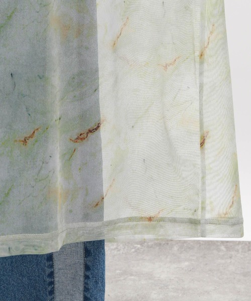 LAKOLE（ラコレ）の「カットメッシュプリントワンピース / 120973（ワンピース・レディース・ブルー/オレンジ/ベージュ系2・SMALL/MEDIUM）」の12枚目の写真