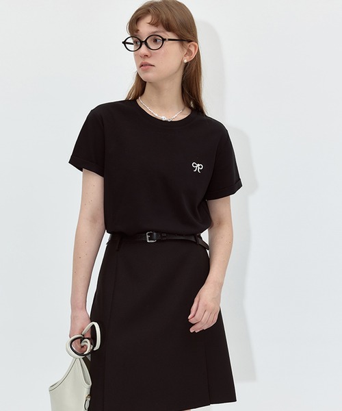 Fano Studios（ファノ ストゥディオズ）の「刺繍 パールリボン クルーネックTシャツ FX24S173【Fano Studios】（Tシャツ/カットソー・レディース・ブラック・L/S/M）」の13枚目の写真