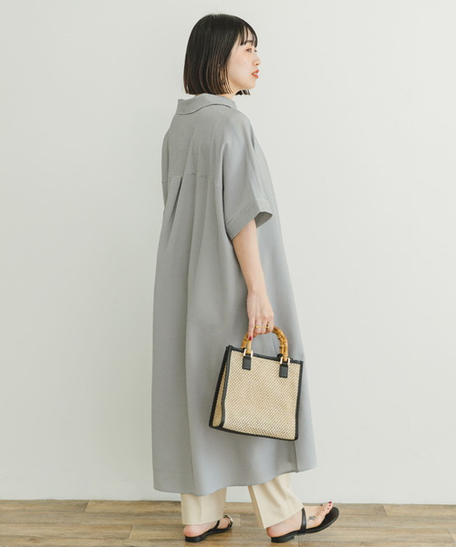 ITEMS URBANRESEARCH(アイテムズ アーバンリサーチ)の「サッカーストライプスキッパーワンピース(ワンピース・レディース・ブラック・FREE)」の15枚目の写真