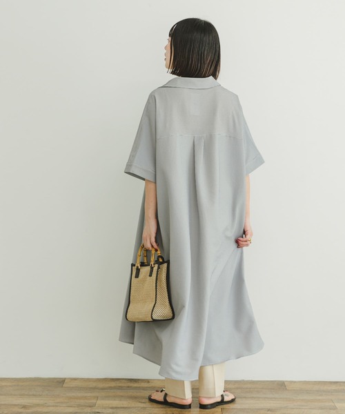 ITEMS URBANRESEARCH(アイテムズ アーバンリサーチ)の「サッカーストライプスキッパーワンピース(ワンピース・レディース・ブラック・FREE)」の16枚目の写真