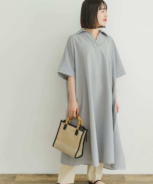 ITEMS URBANRESEARCH(アイテムズ アーバンリサーチ)の「サッカーストライプスキッパーワンピース(ワンピース・レディース・ブラック・FREE)」の17枚目の写真