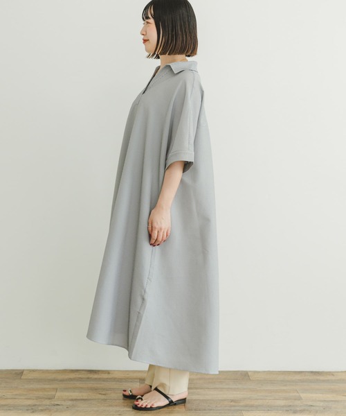 ITEMS URBANRESEARCH(アイテムズ アーバンリサーチ)の「サッカーストライプスキッパーワンピース(ワンピース・レディース・ブラック・FREE)」の10枚目の写真