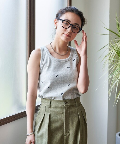 セール】ミニリボン刺繍 タンクトップ（タンクトップ）｜FREAK'S