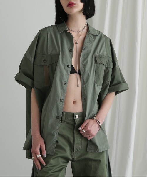 【しずく型ワンショルダーバッグ】デニムリメイク カーキ アースカラー マンネリ打破に効くデニムとは!?青でも黒でもない\u201cアースカラーデニム