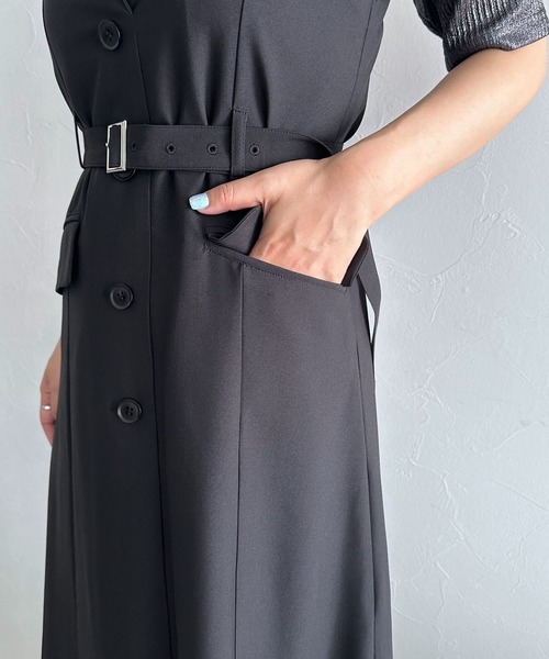 HARE(ハレ)の「テーラードライクジャンスカ(HARE)(ジャンパースカート・レディース・グレー/ブラック・FREE)」の17枚目の写真