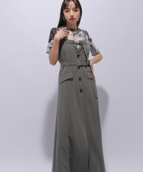 HARE(ハレ)の「テーラードライクジャンスカ(HARE)(ジャンパースカート・レディース・グレー/ブラック・FREE)」の22枚目の写真