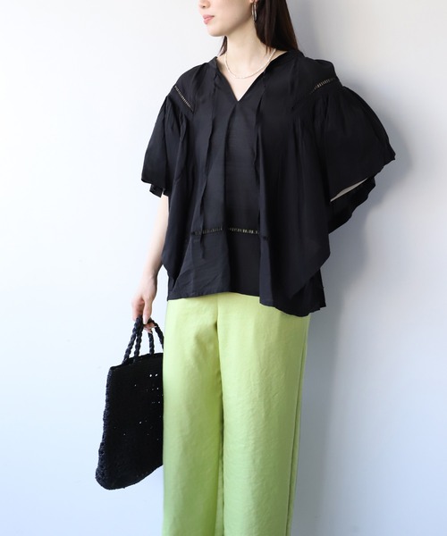 MICA&DEAL（マイカ＆ディール）の「【AFRICANSQUARE】ラフィアかぎ編みバッグ（ハンドバッグ・レディース・ブラック・FREE）」の13枚目の写真