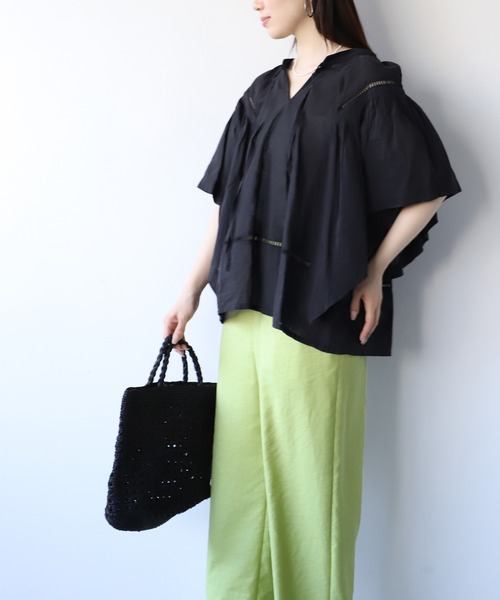 MICA&DEAL（マイカ＆ディール）の「【AFRICANSQUARE】ラフィアかぎ編みバッグ（ハンドバッグ・レディース・ブラック・FREE）」の11枚目の写真