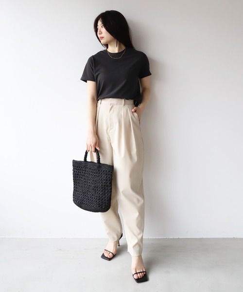 MICA&DEAL（マイカ＆ディール）の「【AFRICANSQUARE】ラフィアかぎ編みバッグ（ハンドバッグ・レディース・ブラック・FREE）」の20枚目の写真