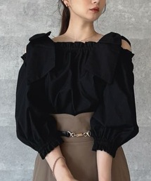 an another angelus | ビッグリボンオフショルブラウス(シャツ/ブラウス)