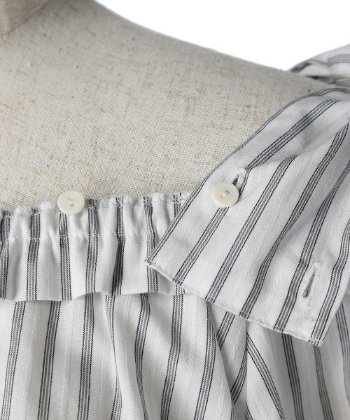 an another angelus(アンアナザーアンジェラス)の「ビッグリボンオフショルブラウス/ananotherangelus(シャツ/ブラウス・レディース・ホワイト×ブラック/オフホワイト/ブラック・FREE)」の18枚目の写真