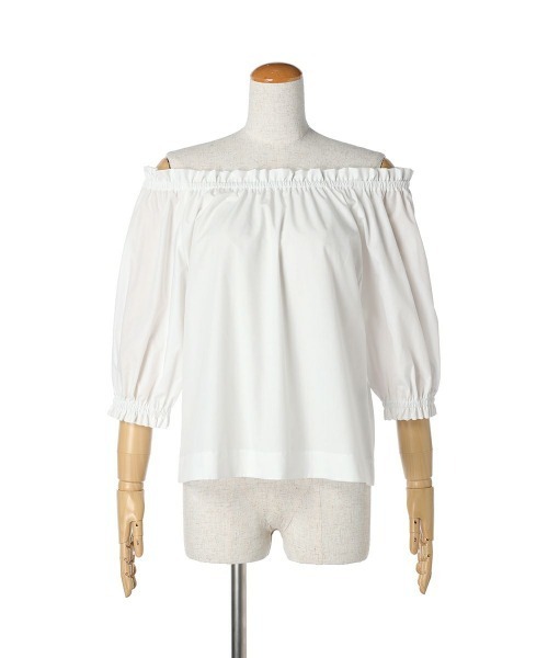 an another angelus(アンアナザーアンジェラス)の「ビッグリボンオフショルブラウス/ananotherangelus(シャツ/ブラウス・レディース・ホワイト×ブラック/オフホワイト/ブラック・FREE)」の17枚目の写真