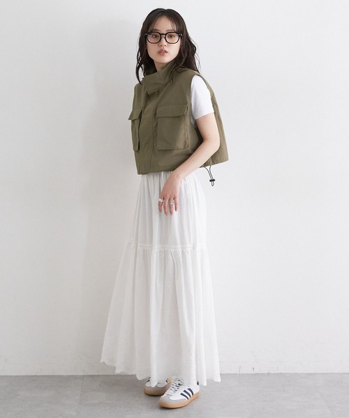 RAGEBLUE（レイジブルー）の「ミリタリーショートベスト（ベスト・レディース・ブラック/オリーブ・FREE）」の10枚目の写真