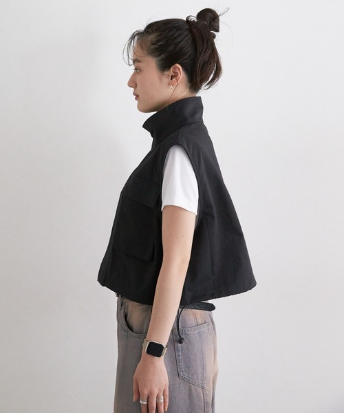 RAGEBLUE（レイジブルー）の「ミリタリーショートベスト（ベスト・レディース・ブラック/オリーブ・FREE）」の11枚目の写真