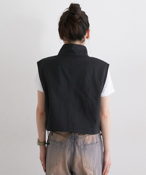 RAGEBLUE（レイジブルー）の「ミリタリーショートベスト（ベスト・レディース・ブラック/オリーブ・FREE）」の12枚目の写真