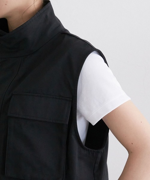 RAGEBLUE（レイジブルー）の「ミリタリーショートベスト（ベスト・レディース・ブラック/オリーブ・FREE）」の15枚目の写真