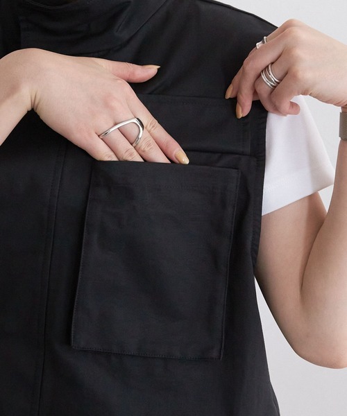 RAGEBLUE（レイジブルー）の「ミリタリーショートベスト（ベスト・レディース・ブラック/オリーブ・FREE）」の17枚目の写真