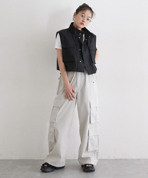 RAGEBLUE（レイジブルー）の「ミリタリーショートベスト（ベスト・レディース・ブラック/オリーブ・FREE）」の22枚目の写真