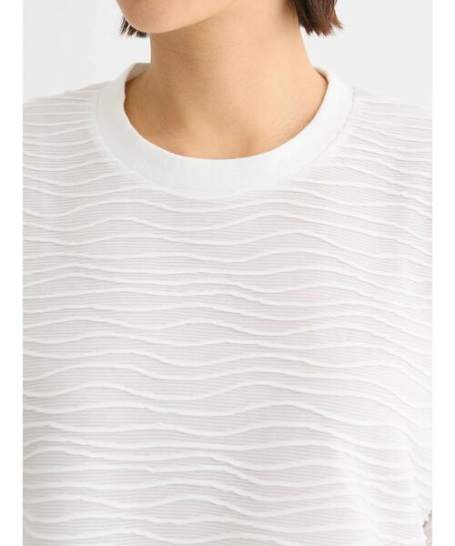 Petit fleur（プチフルール）の「・Petit　Fleur　ウェーブカットオーバーTEE（Tシャツ/カットソー・レディース・ブラック/オフホワイト/ブルー・FREE）」の22枚目の写真