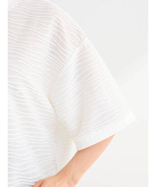 Petit fleur（プチフルール）の「・Petit　Fleur　ウェーブカットオーバーTEE（Tシャツ/カットソー・レディース・ブラック/オフホワイト/ブルー・FREE）」の21枚目の写真