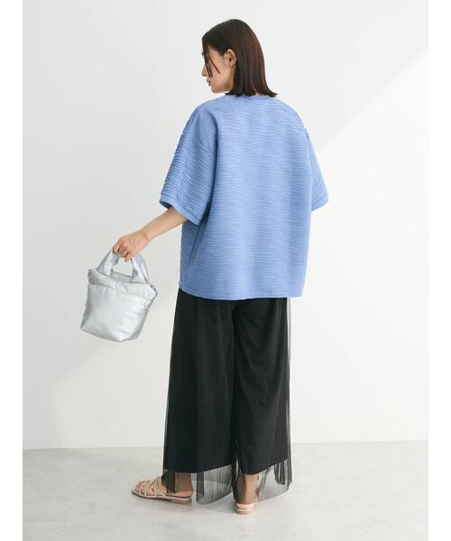 Petit fleur（プチフルール）の「・Petit　Fleur　ウェーブカットオーバーTEE（Tシャツ/カットソー・レディース・ブラック/オフホワイト/ブルー・FREE）」の16枚目の写真