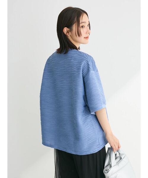 Petit fleur（プチフルール）の「・Petit　Fleur　ウェーブカットオーバーTEE（Tシャツ/カットソー・レディース・ブラック/オフホワイト/ブルー・FREE）」の14枚目の写真