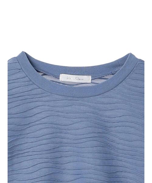 Petit fleur（プチフルール）の「・Petit　Fleur　ウェーブカットオーバーTEE（Tシャツ/カットソー・レディース・ブラック/オフホワイト/ブルー・FREE）」の11枚目の写真