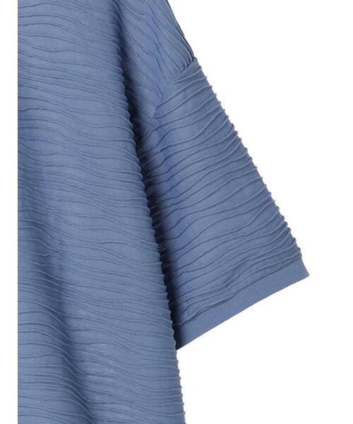 Petit fleur（プチフルール）の「・Petit　Fleur　ウェーブカットオーバーTEE（Tシャツ/カットソー・レディース・ブラック/オフホワイト/ブルー・FREE）」の10枚目の写真