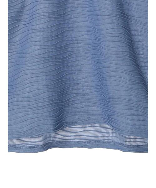 Petit fleur（プチフルール）の「・Petit　Fleur　ウェーブカットオーバーTEE（Tシャツ/カットソー・レディース・ブラック/オフホワイト/ブルー・FREE）」の9枚目の写真