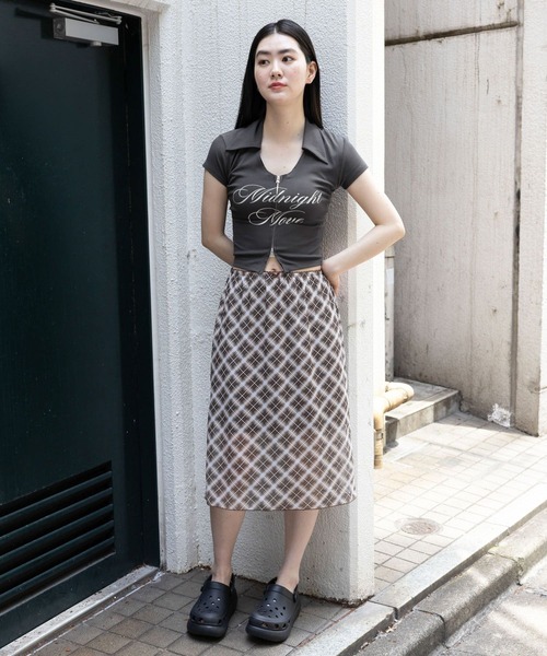 Midnight Move（ミッドナイトムーブ）の「Midnight Move／KR ZIP UP（Tシャツ/カットソー・レディース・ホワイト/ダークグレー/ライトブルー・FREE）」の10枚目の写真