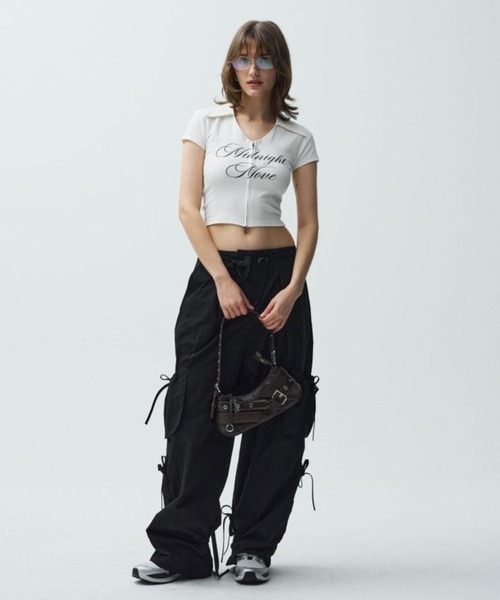 Midnight Move（ミッドナイトムーブ）の「Midnight Move／KR ZIP UP（Tシャツ/カットソー・レディース・ホワイト/ダークグレー/ライトブルー・FREE）」の16枚目の写真