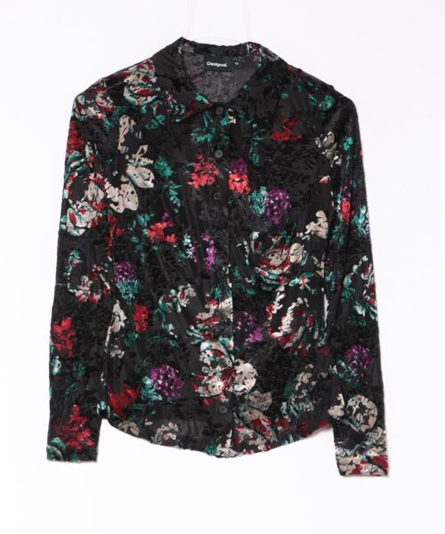 Desigual(デシグアル)の「ダークフローラルプリントブラウス ブラック(Tシャツ/カットソー・レディース・ブラック・XL/L/M/S/XS)」の7枚目の写真