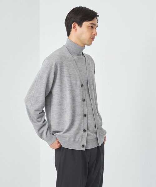 【セール】スーパーファインメリノウール Vネック カーディガン（カーディガン/ボレロ）｜green label relaxing（グリーンレーベルリラクシング）