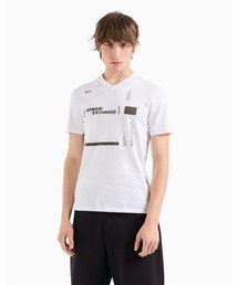 【ARMANI EXCHANGE】アルマーニ ロゴ半袖VネックTシャツ White ARMANI EXCHANGE tシャツ 「A|X アルマーニ エクスチェンジ