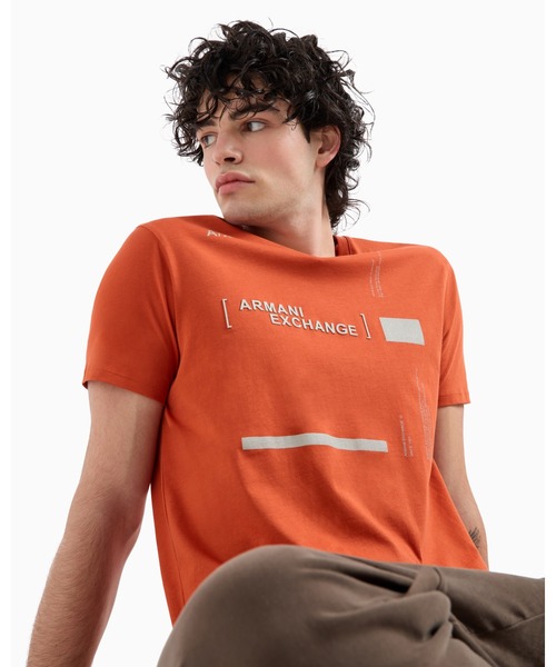 【セール】【A|X アルマーニ エクスチェンジ】AXロゴ 半袖VネックTシャツ/SLIM（EC限定カラー含）（Tシャツ/カットソー）｜ARMANI EXCHANGE（アルマーニエクスチェンジ）