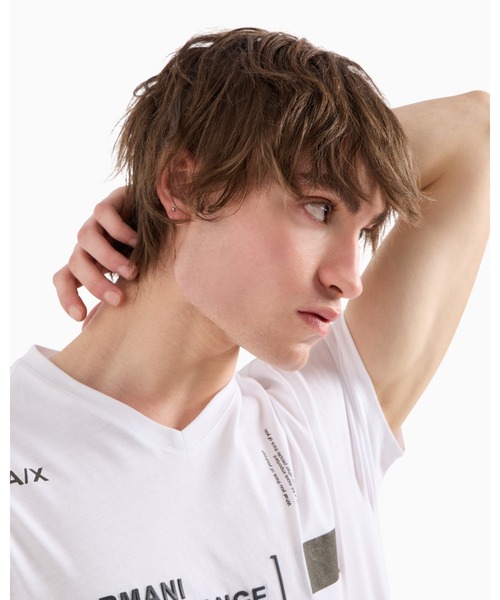 【セール】【A|X アルマーニ エクスチェンジ】AXロゴ 半袖VネックTシャツ/SLIM（EC限定カラー含）（Tシャツ/カットソー）｜ARMANI EXCHANGE（アルマーニエクスチェンジ）