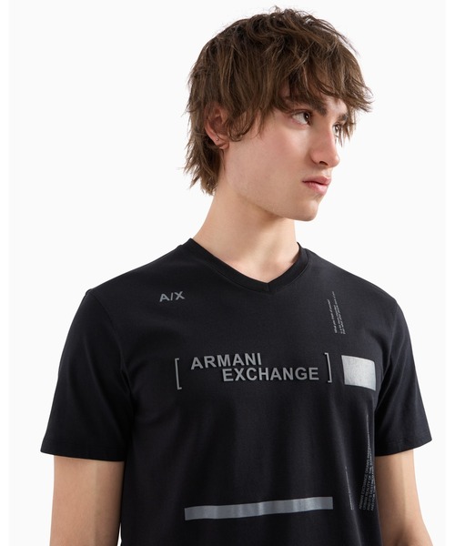 【アルマーニエクスチェンジ】AXロゴポケット 半袖Tシャツ A|X アルマーニ エクスチェンジ】ICON ポケットデザイン半袖