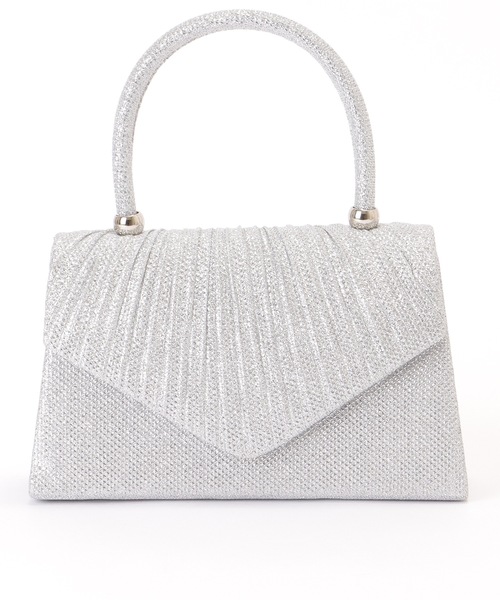 セール】ギャザー フラップ コンパクト スクエア ハンド バッグ