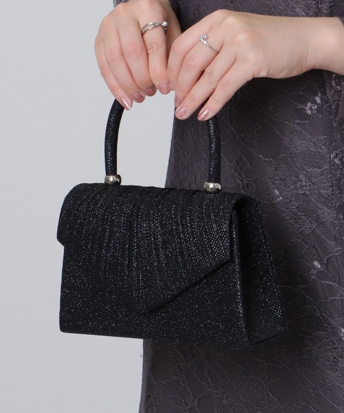 Lace Ladies(レースレディース)の「ギャザー フラップ コンパクト スクエア ハンド バッグ(クラッチバッグ・レディース・シルバー/ブラック/ベージュ・FREE)」の17枚目の写真