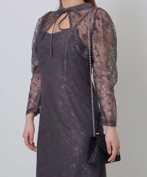 Lace Ladies(レースレディース)の「ギャザー フラップ コンパクト スクエア ハンド バッグ(クラッチバッグ・レディース・シルバー/ブラック/ベージュ・FREE)」の22枚目の写真