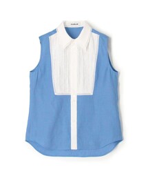 caban | CABaN リネンシャンブレー ノースリーブボザムシャツ(シャツ/ブラウス)