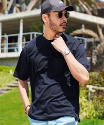 クルーネックポケ付き無地半袖Tシャツカットソー
