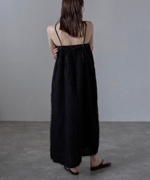 Bonjour Sagan（ボンジュールサガン）の「【MINERTE】fringe camisole one piece / フリンジキャミワンピース（ワンピース・レディース・ブラック・FREE）」の7枚目の写真