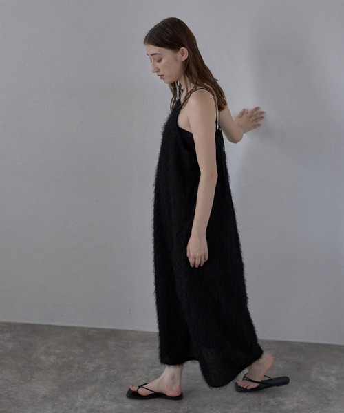 Bonjour Sagan（ボンジュールサガン）の「【MINERTE】fringe camisole one piece / フリンジキャミワンピース（ワンピース・レディース・ブラック・FREE）」の9枚目の写真