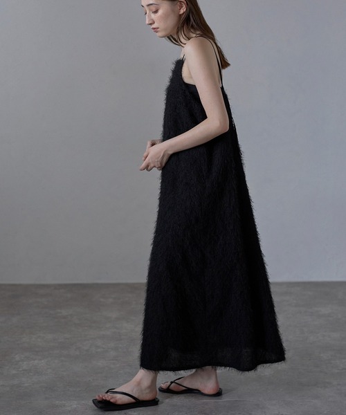 Bonjour Sagan（ボンジュールサガン）の「【MINERTE】fringe camisole one piece / フリンジキャミワンピース（ワンピース・レディース・ブラック・FREE）」の11枚目の写真