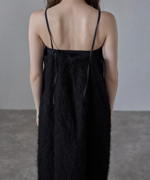 Bonjour Sagan（ボンジュールサガン）の「【MINERTE】fringe camisole one piece / フリンジキャミワンピース（ワンピース・レディース・ブラック・FREE）」の17枚目の写真