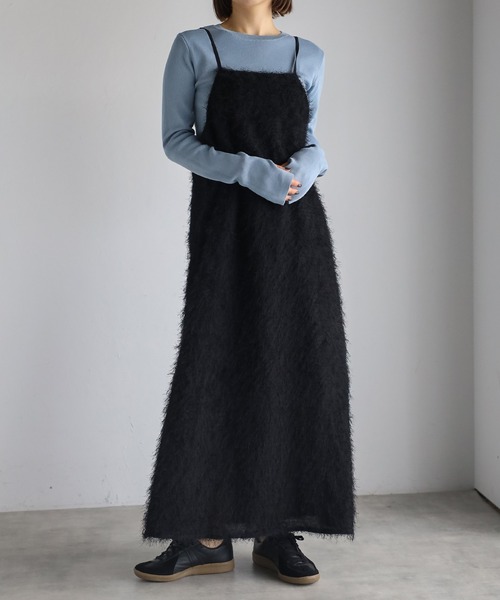 セール】【MINERTE】fringe camisole one piece / フリンジ